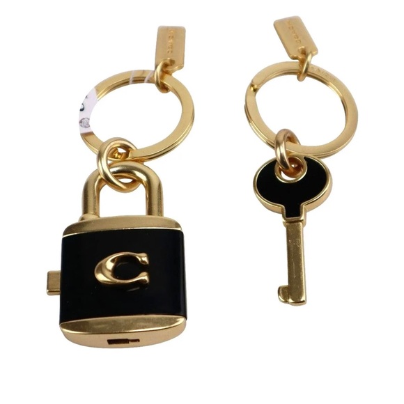 LOCK AND KEY BAG CHARM KEY RING - Picture 3 of 5